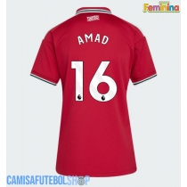 Camisa de time de futebol Manchester United Amad Diallo #16 Replicas 1º Equipamento Feminina 2026-27 Manga Curta